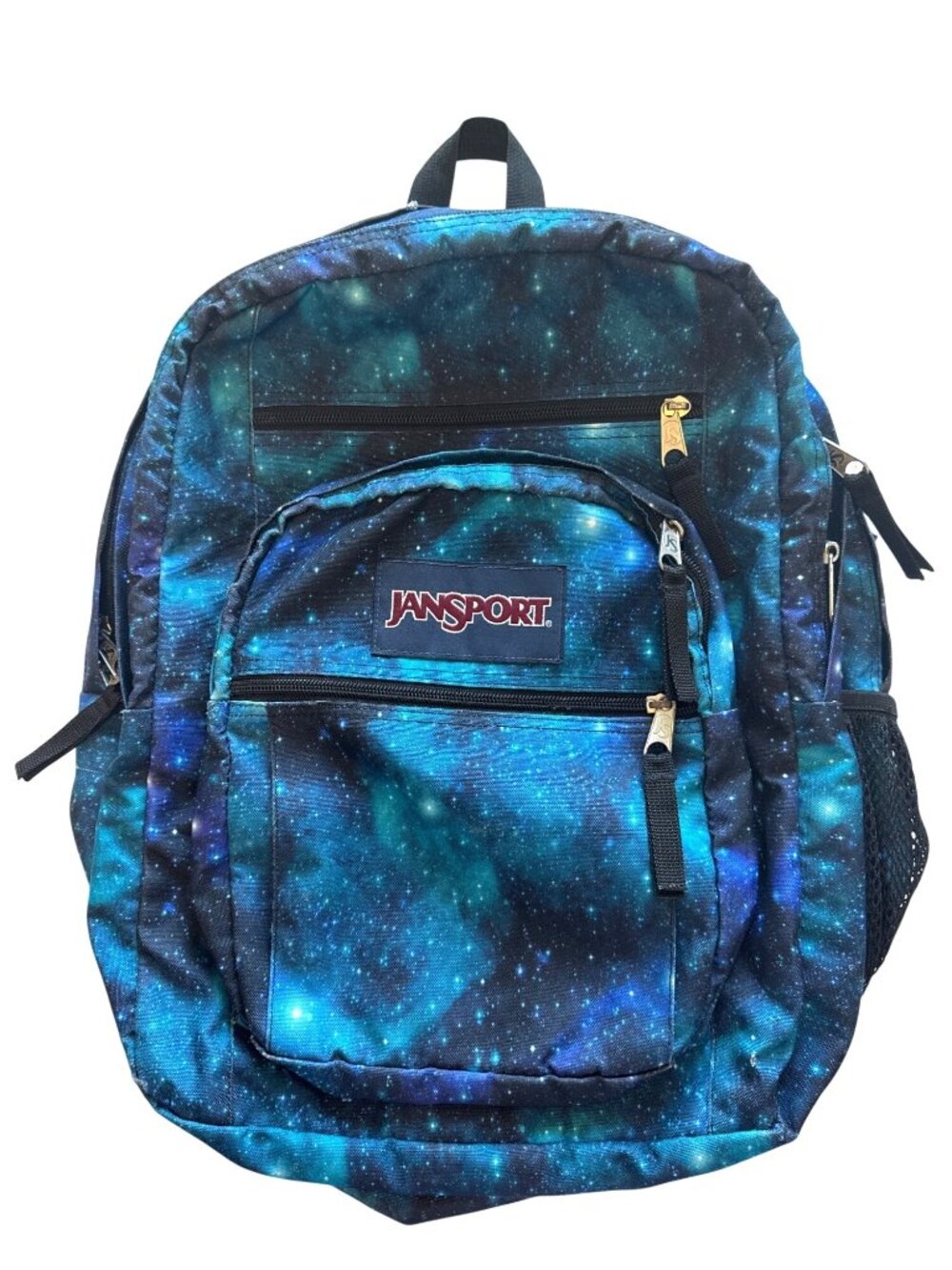 Jansport Big Student Backpack Galaxy Print Space Bookbag Blue School Travel